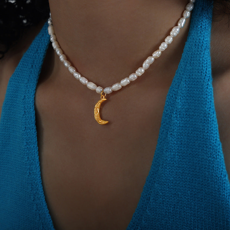 pearl moon necklace
