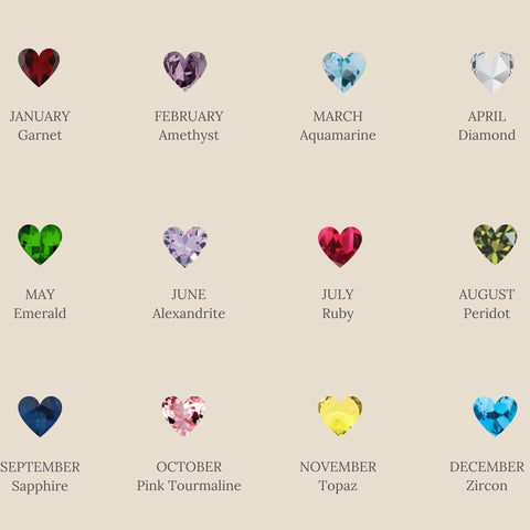 16" Small Heart Necklace Birthstone Necklace, Zircon Necklace, Stainless Steel in 18K Gold Plated, Fashion Simple Jewelry AL832