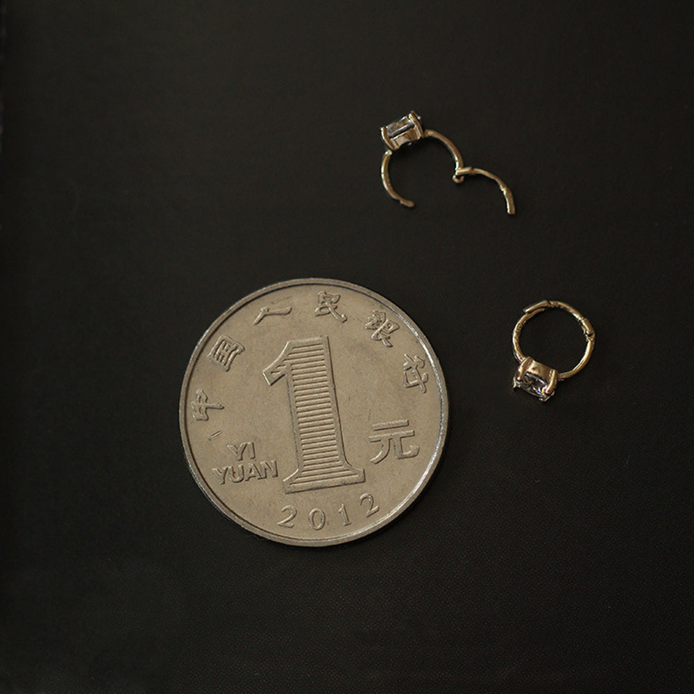 925 Sterling Silver Four-Claw Zircon Hoop Earrings CZ Earrings, Lady Fashion Jewelry AL853