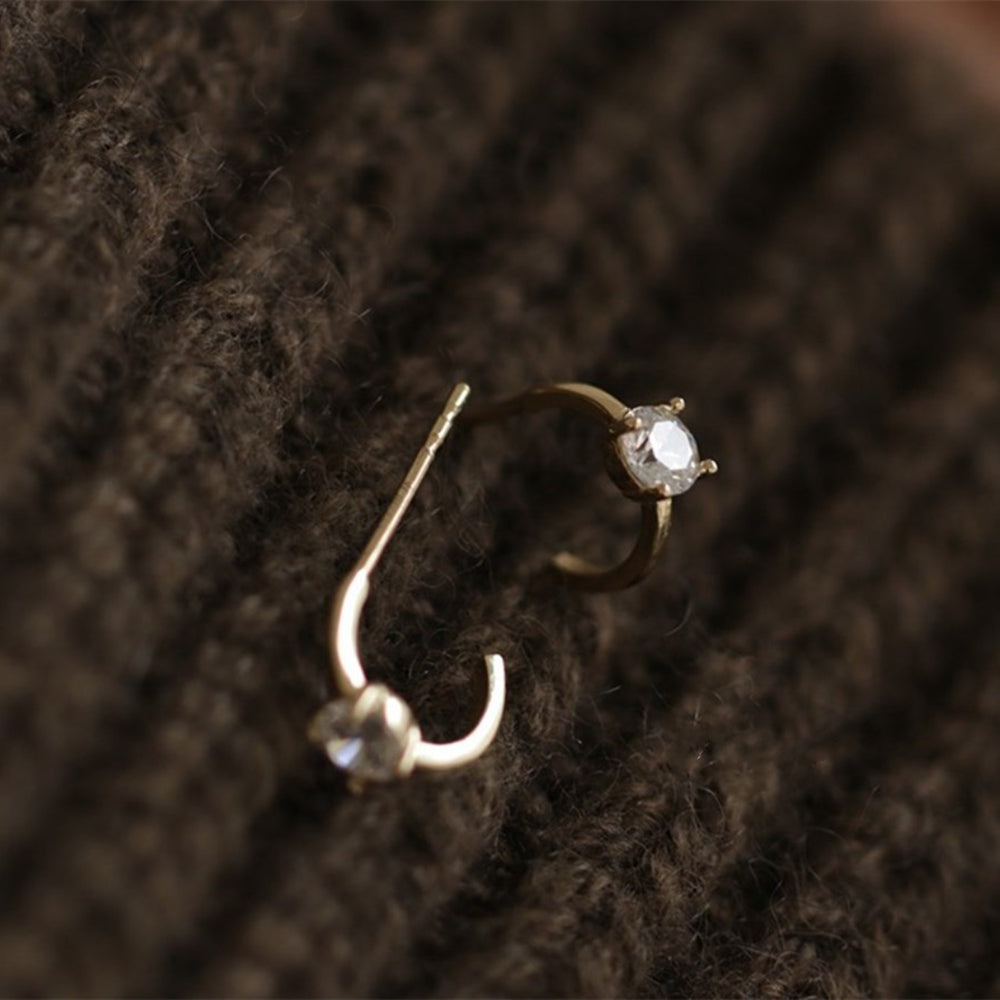 925 Sterling Silver Four-Claw Zircon 3mm Stud Earrings Small CZ Post Earrings, Lady Fashion Jewelry AL854