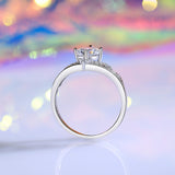 Crown S925 Sterling Silver 1 Carat Moissanite Diamond Ring Zircon Ring, Lady Fashion Jewelry Ring AL862