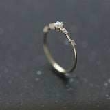 Skinny CZ Ring 925 Sterling Silver Seven Small Zircon Thin Ring, Lady Fashion Jewelry AL865