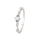 Skinny CZ Ring 925 Sterling Silver Seven Small Zircon Thin Ring, Lady Fashion Jewelry AL865