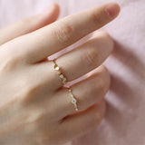 Skinny CZ Ring 925 Sterling Silver Seven Small Zircon Thin Ring, Lady Fashion Jewelry AL865