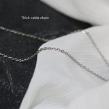 Stainless Steel Cable Snake Curb Glitter Chain Necklace, 18"/20"/24" Finished Necklace, DIY Jewelry Making Findings AL868