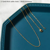 Stainless Steel Cable Snake Curb Glitter Chain Necklace, 18"/20"/24" Finished Necklace, DIY Jewelry Making Findings AL868