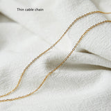 Stainless Steel Cable Snake Curb Glitter Chain Necklace, 18"/20"/24" Finished Necklace, DIY Jewelry Making Findings AL868