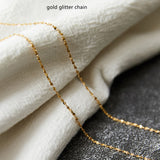 Stainless Steel Cable Snake Curb Glitter Chain Necklace, 18"/20"/24" Finished Necklace, DIY Jewelry Making Findings AL868