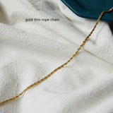 Stainless Steel Cable Snake Curb Glitter Chain Necklace, 18"/20"/24" Finished Necklace, DIY Jewelry Making Findings AL868