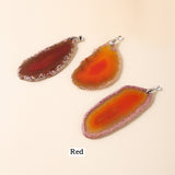 No Plated Big Rainbow Agate Pendant Freeform Natural Agate Druzy Geode Slice Pendant, For Jewelry Making AL890