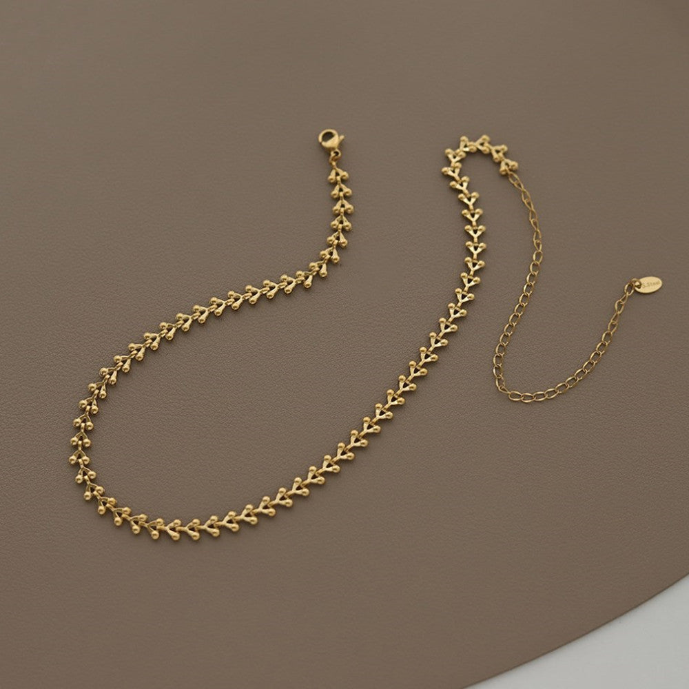 3 Styles Gold Dot Chevron Choker Necklaces Arrow Necklace Titanium Steel Simple Jewelry Necklace AL920