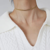 3 Styles Gold Dot Chevron Choker Necklaces Arrow Necklace Titanium Steel Simple Jewelry Necklace AL920