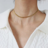 3 Styles Gold Dot Chevron Choker Necklaces Arrow Necklace Titanium Steel Simple Jewelry Necklace AL920