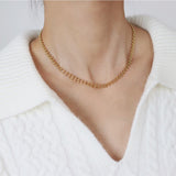 3 Styles Gold Dot Chevron Choker Necklaces Arrow Necklace Titanium Steel Simple Jewelry Necklace AL920