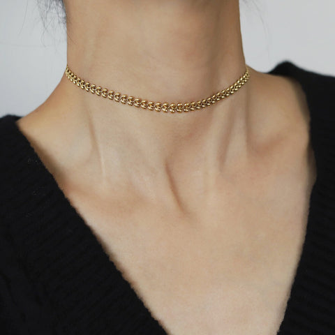 3 Styles Gold Dot Chevron Choker Necklaces Arrow Necklace Titanium Steel Simple Jewelry Necklace AL920