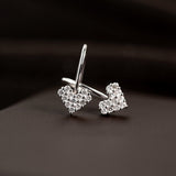 925 Sterling Silver Zircon Heart Earrings CZ Heart Earrings Fashion Jewelry AL922