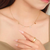 16" Dainty MAMA Necklace Gold Letter Necklace, Zircon Necklace, Gift For Mother AL933