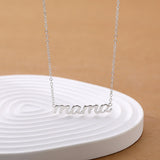 16" Dainty CZ Micro Pave "mama" Necklace Gold Letter Necklace, Zircon Jewelry Gift For Mother AL934