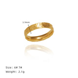 Titanium Steel Irregular Snake Skin Gold Band Ring, Dragon Scale Ring, Lady Fashion Jewelry AL967