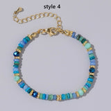 Bohemian Rainbow Shell Heishi Beads Gold Beads Bracelet, Handmade Boho Summer Jewelry Bracelet AL986