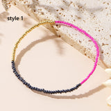 Tricolor Bohemian Skinny Miyuki Beads Bracelet, Adjustable, Handmade Friendship Boho Summer Jewelry AL993