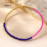 Tricolor Bohemian Skinny Miyuki Beads Bracelet, Adjustable, Handmade Friendship Boho Summer Jewelry AL993