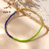 Tricolor Bohemian Skinny Miyuki Beads Bracelet, Adjustable, Handmade Friendship Boho Summer Jewelry AL993