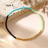 Tricolor Bohemian Skinny Miyuki Beads Bracelet, Adjustable, Handmade Friendship Boho Summer Jewelry AL993