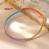 Tricolor Bohemian Skinny Miyuki Beads Bracelet, Adjustable, Handmade Friendship Boho Summer Jewelry AL993