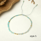 Bohemian Skinny Natural Stones & Miyuki Beads Bracelet, Friendship Bracelet, Handmade Boho Summer Jewelry AL704