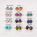 Silver Plated Natural Stone Chips Stud Earrings, 925 Silver Post, Raw Healing Crystal Gemstone Jewelry Studs BT025