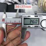 20 Pcs Silver Plated Brass 30mm 35mm Hoop Earring Findings No Ear Backs Circle Round Earrings DIY Making Jewelry PJ246