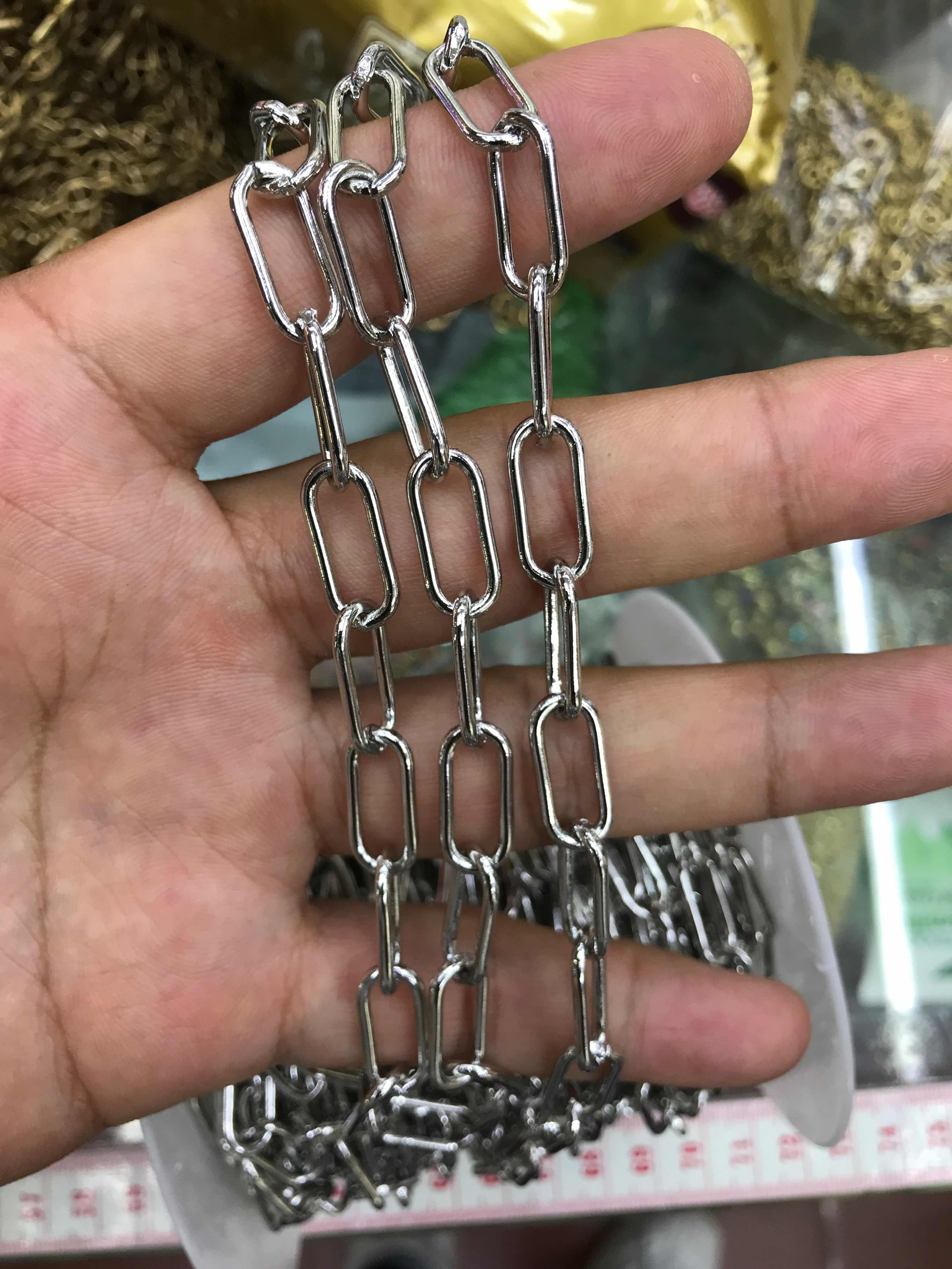 Paperclip Chains Making Jewelry Supply in Gold Silver Plated PJ473-G