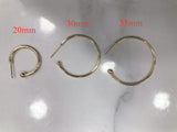 20 Pcs Silver Plated Brass 30mm 35mm Hoop Earring Findings No Ear Backs Circle Round Earrings DIY Making Jewelry PJ246