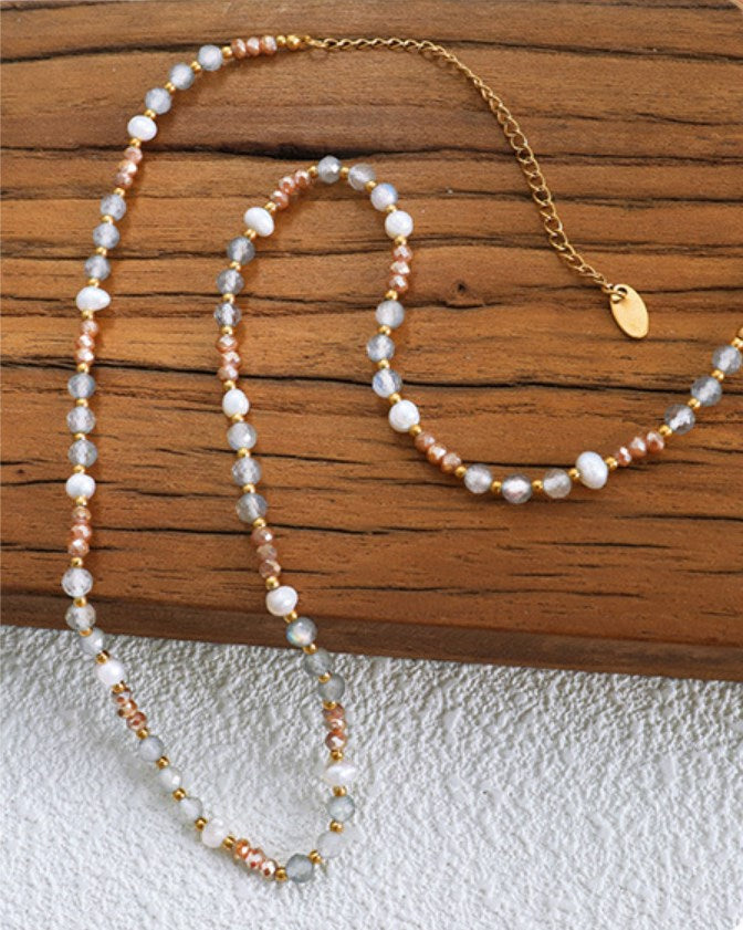 Bohemian deals pearl necklace