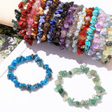 New Stones!  Natural Crystal Chips Beaded Stretch Bracelet, Irregular Agate Jade Fluorite Raw Gemstone Bracelet, Handmade Boho Jewelry AL138-new