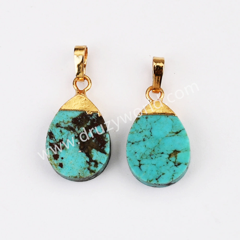 turquoise teardrop pendant