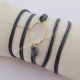 Gold Plated Natural White Quartz Faceted Layer Wrap Bracelet, Handmade Boho Jewelry HD0030