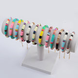 Bohemian Rainbow 6mm Heishi Bead Bracelet, Handmade Boho Jewelry HD0090