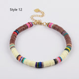 Bohemian Rainbow 6mm Heishi Bead Bracelet, Handmade Boho Jewelry HD0090