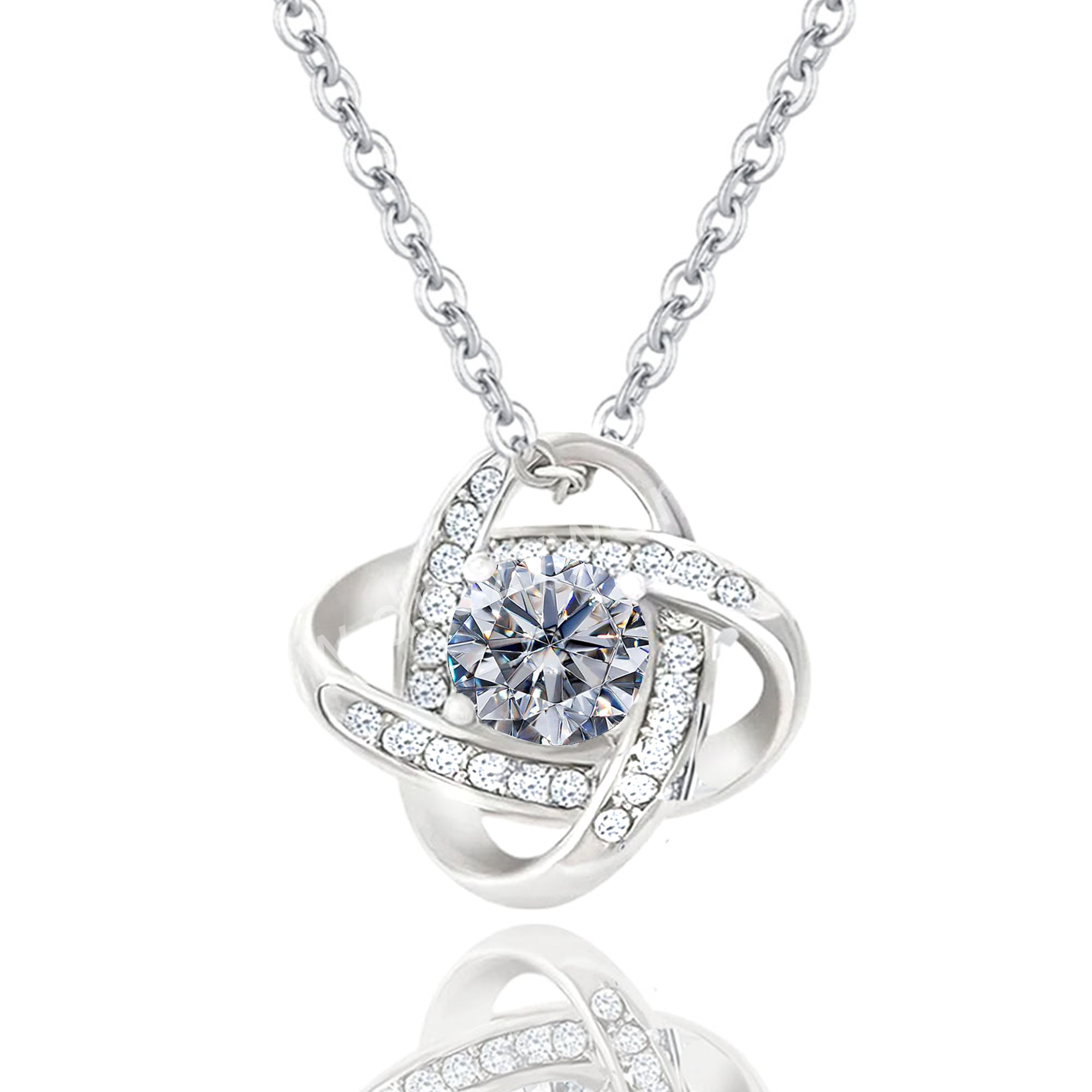 infinite twist Moissanite necklace