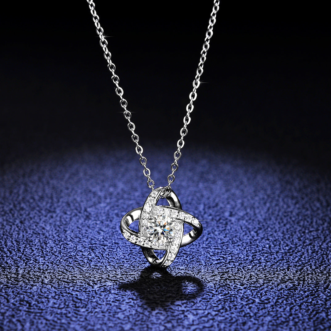 Moissanite Diamond Infinite Twist Necklace