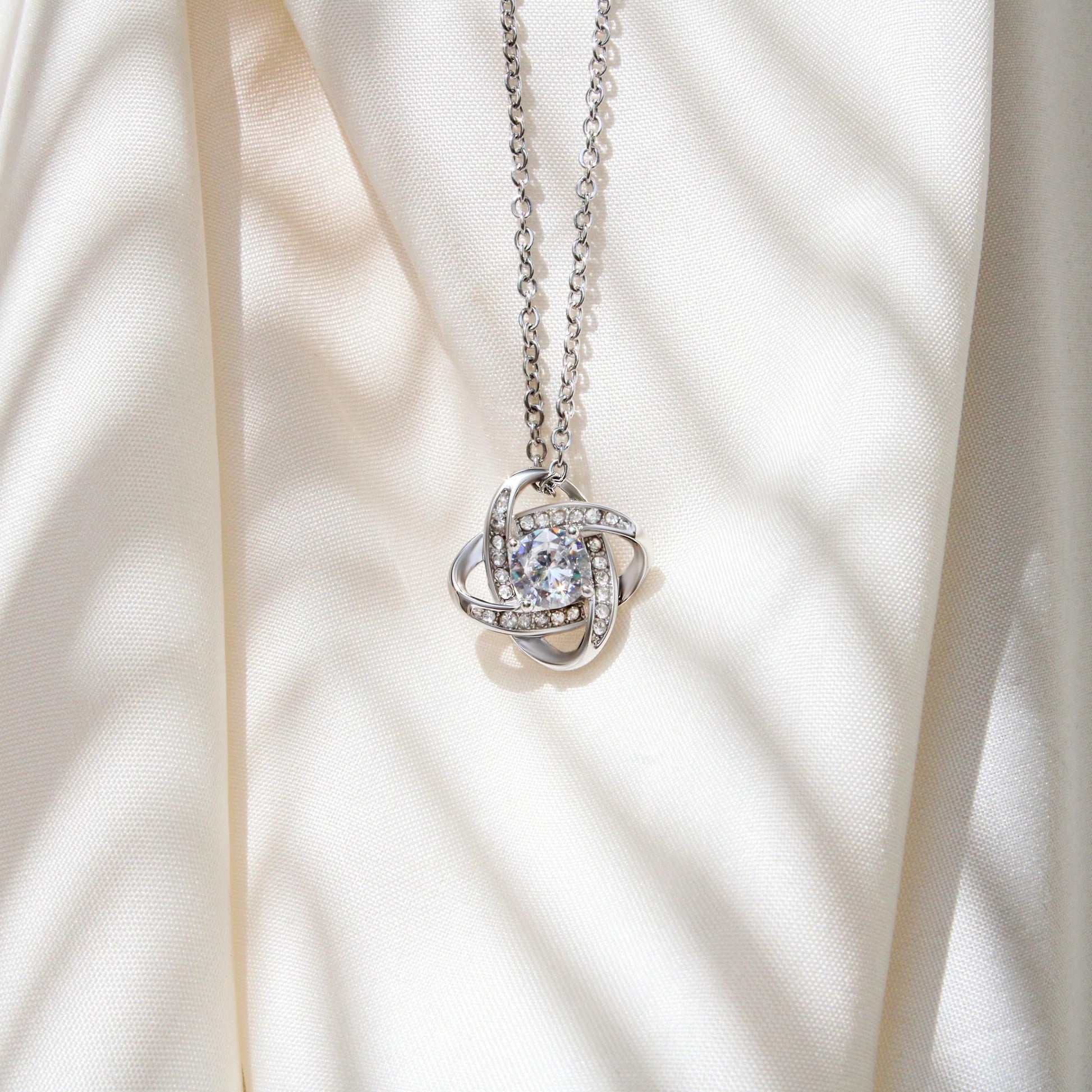 Moissanite Diamond Infinite Twist Necklace