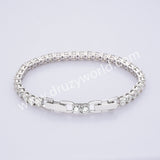 0.3 CT - Classic 4 Claws Moissanite Tennis Bracelet, Round Brilliant Cut Moissanite, 925 Sterling Silver Bracelet MS005-1