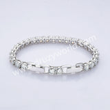 0.5 CT - Classic 4 Claws Round Brilliant Cut Moissanite Tennis Bracelet, 925 Sterling Silver Bracelet MS006