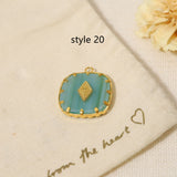 Delicate Multi Stone Charm Pendants, 18K Gold Titanium Steel, DIY Jewelry Making Accessories AL718