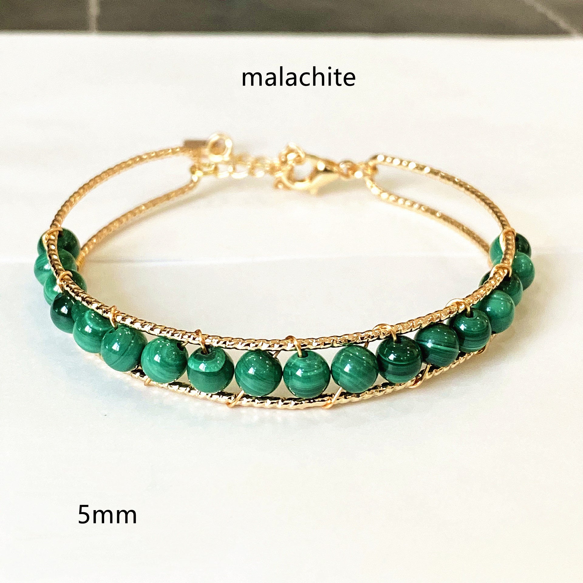 14K Gold Wrapped Fluorite Labradorite Tourmaline Bracelet, Pearl Aquamarine Rose Quartz Agate Beads Bracelet AL046