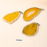 No Plated Big Rainbow Agate Pendant Freeform Natural Agate Druzy Geode Slice Pendant, For Jewelry Making AL890