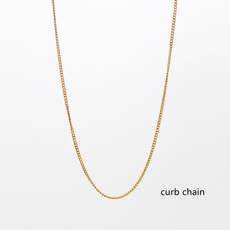 gold plated curb chain, stainless steel chain