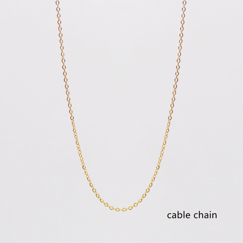 gold plated cable chain, stainless steel chain